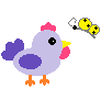 ひよこと蝶